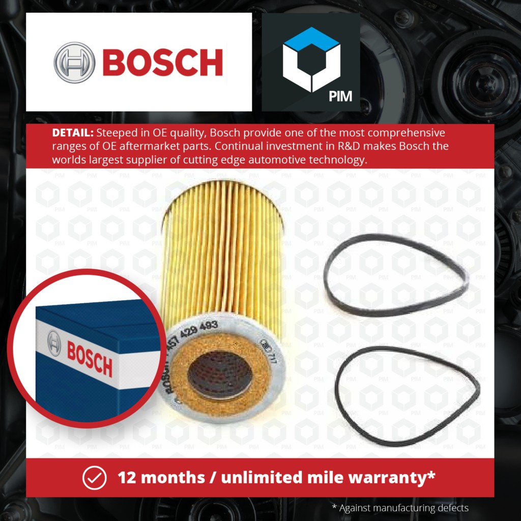Bosch Oil Filter 1457429493 [PM483049]