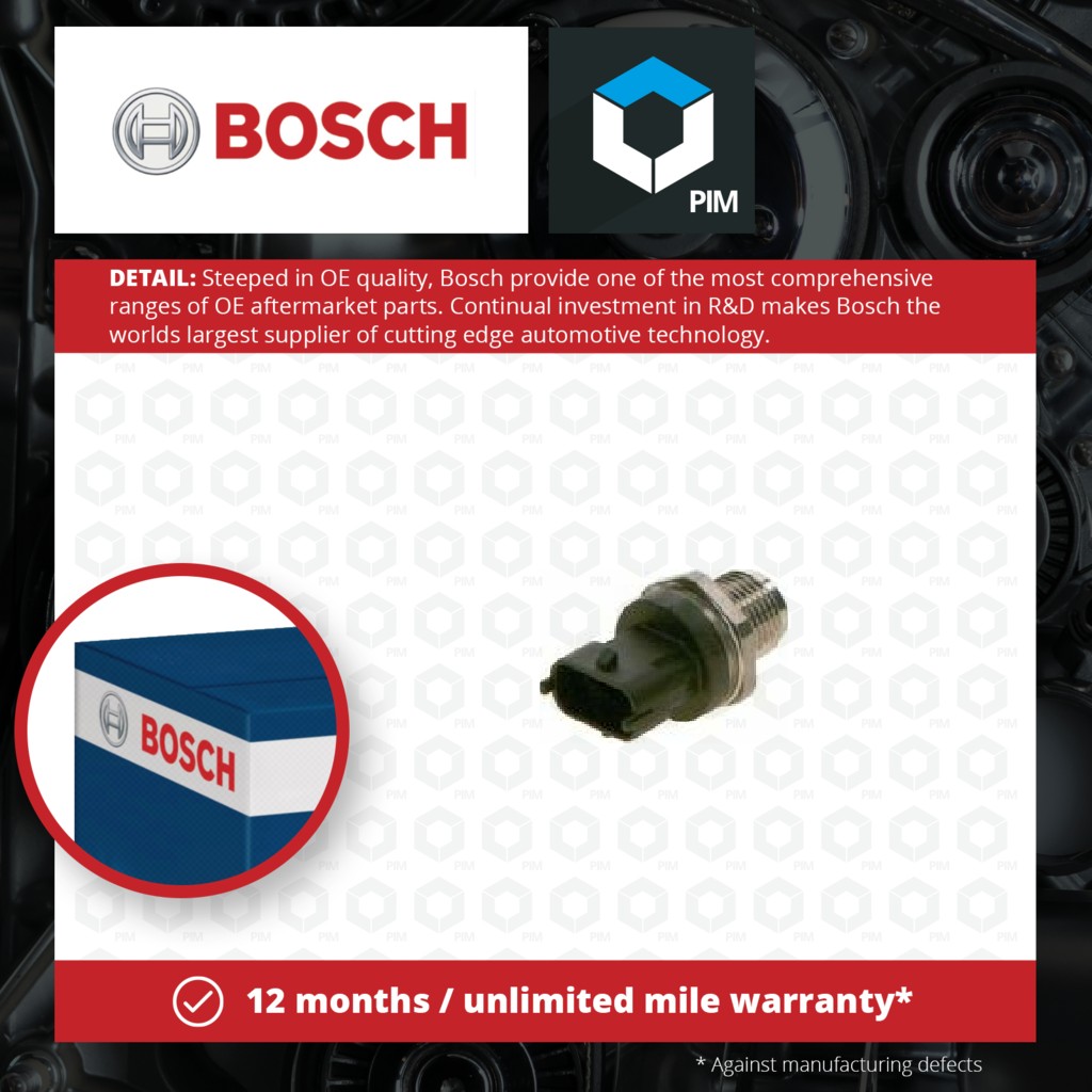 Bosch Fuel Pressure Sensor 0281002937 [PM480553]