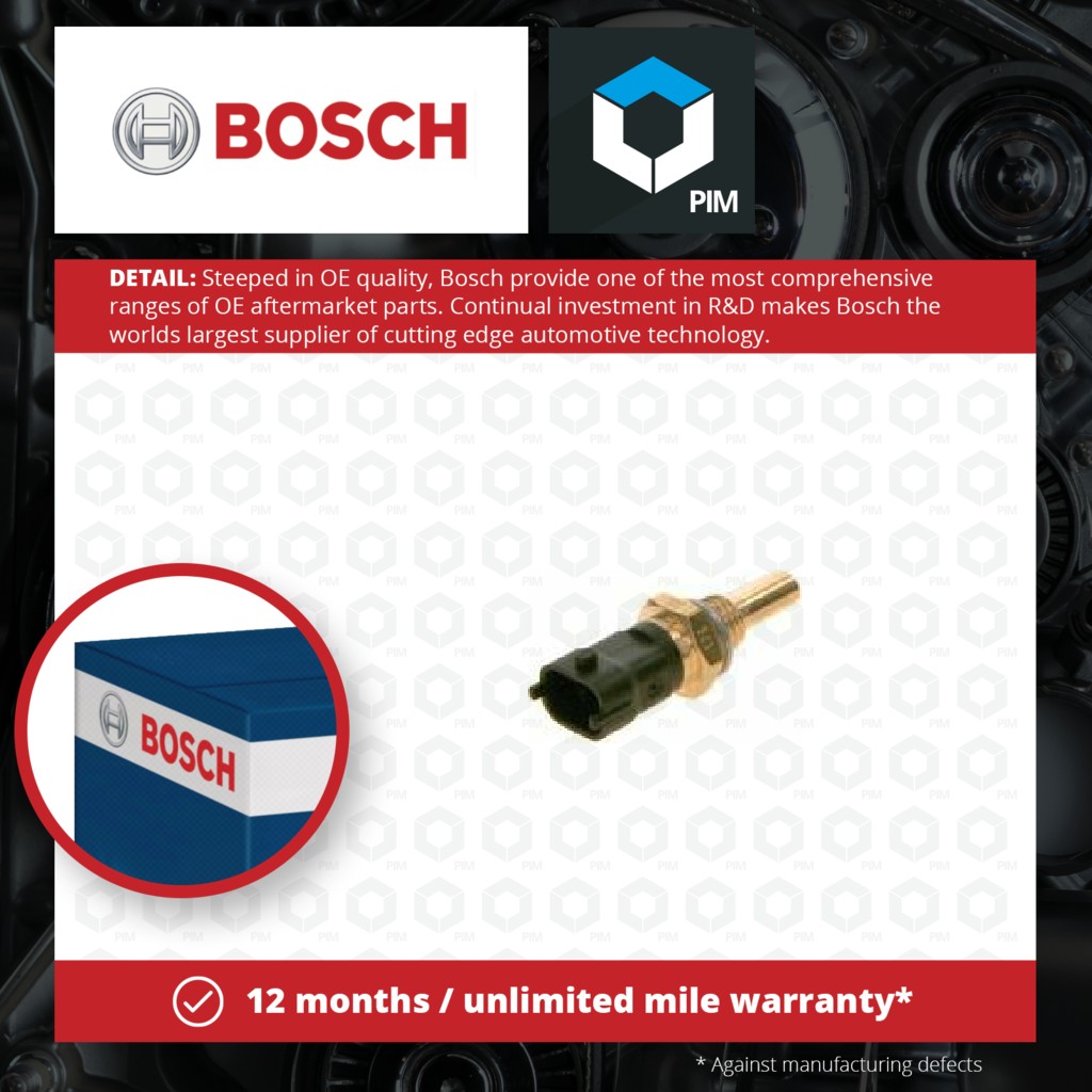 Bosch Coolant Temperature Sensor 0281002209 [PM479291]