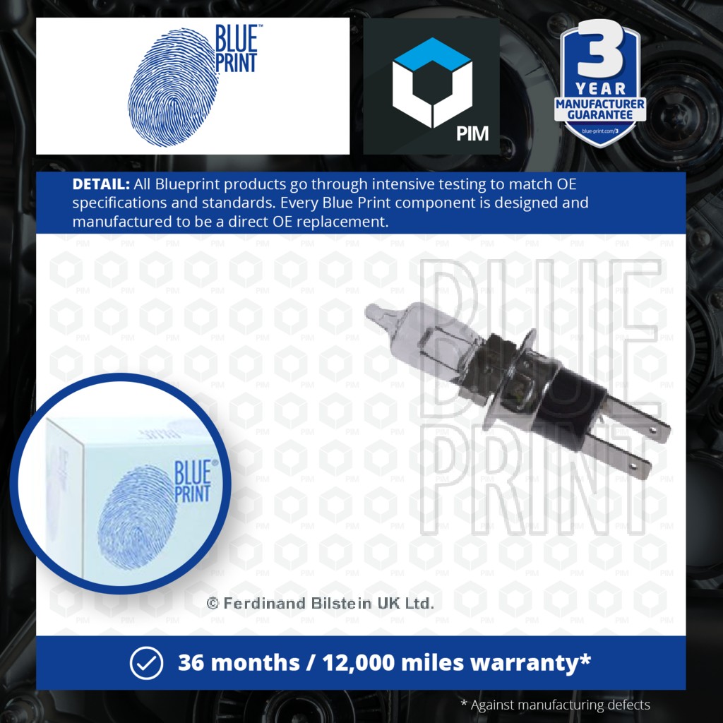 Blue Print Headlight Bulb ADT31501 [PM479161]