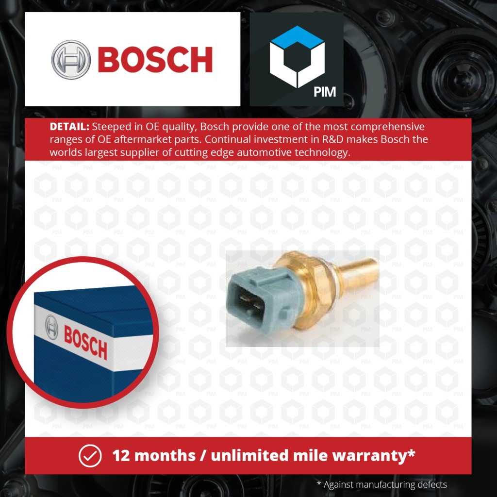 Bosch Coolant Temperature Sensor 0280130107 [PM476151]