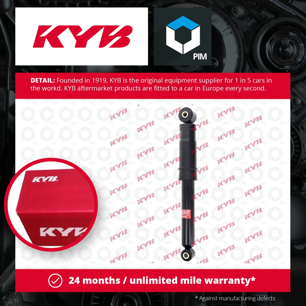 KYB 2x Shock Absorbers (Pair) Rear 344803 [PM472283]