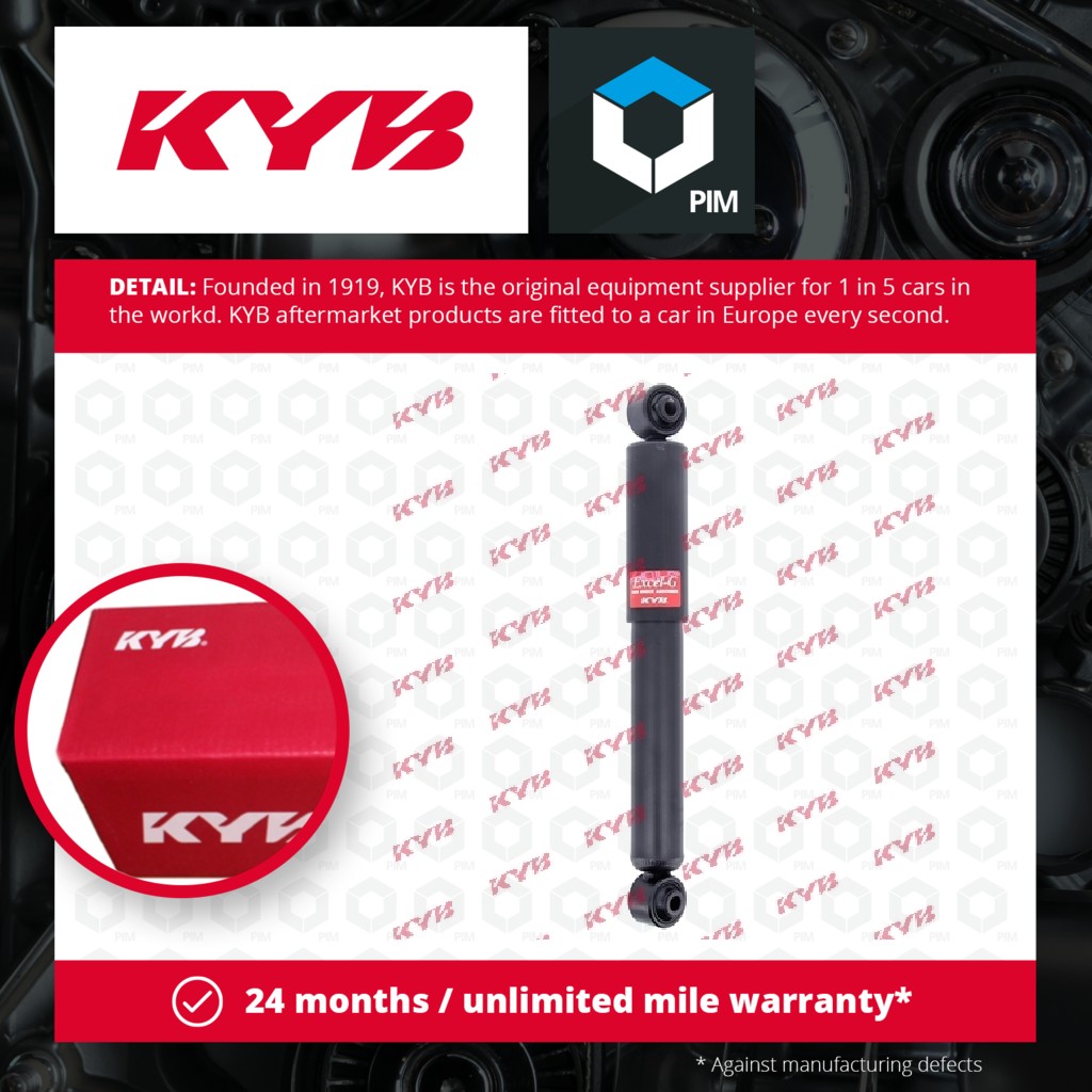 KYB 2x Shock Absorbers (Pair) Rear 349024 [PM465322]