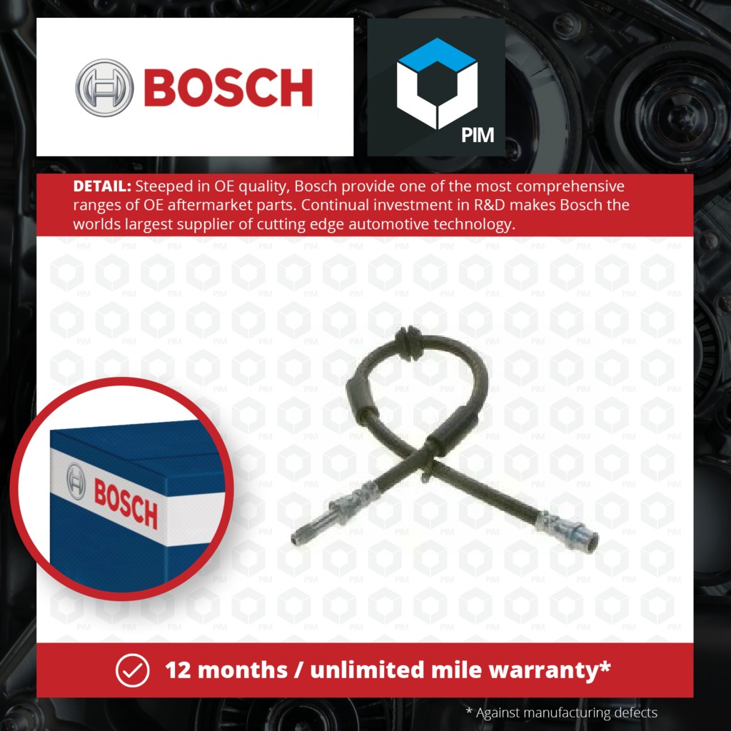 Bosch Brake Hose Front 1987481182 [PM456460]