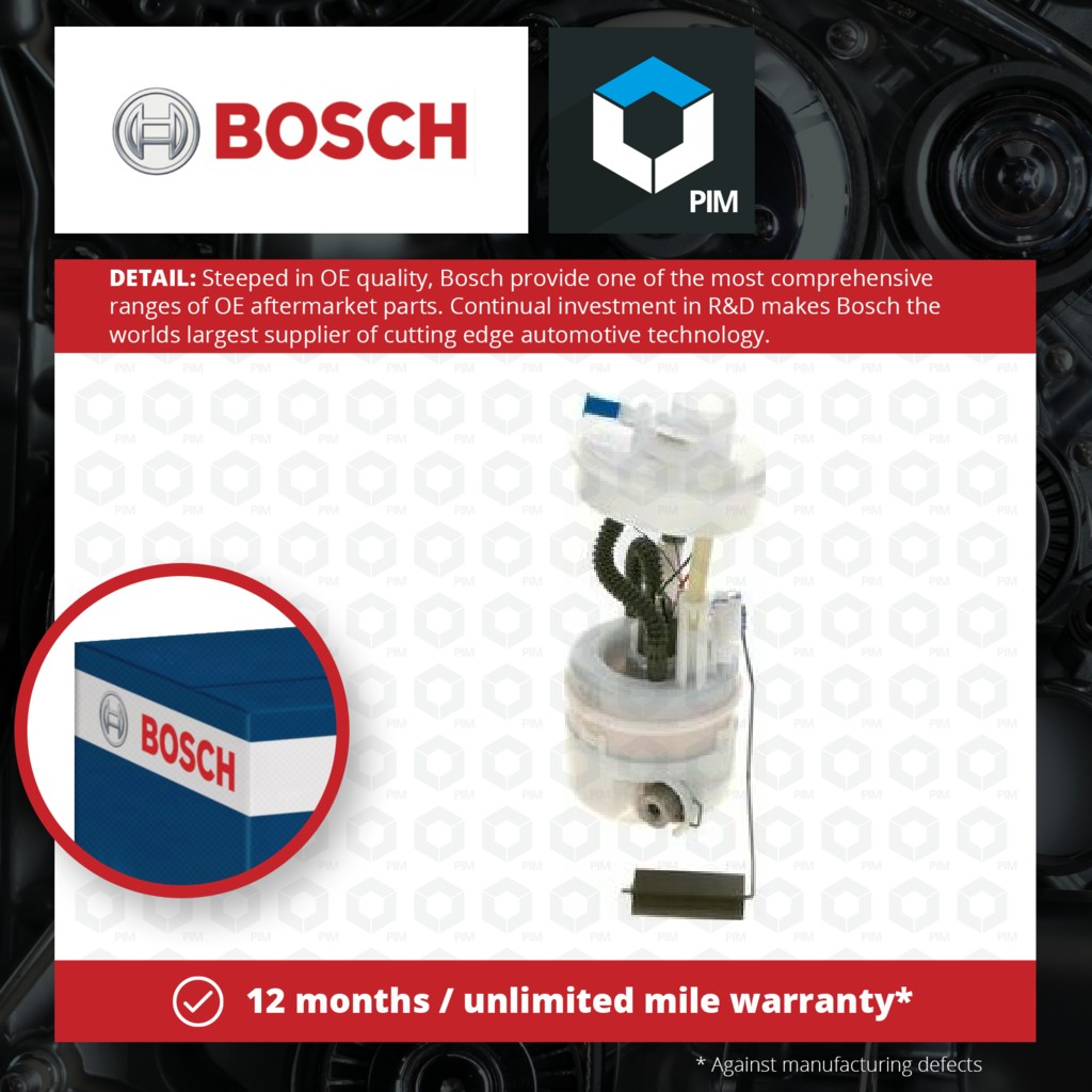 Bosch Fuel Pump In tank 0986580255 [PM456261]