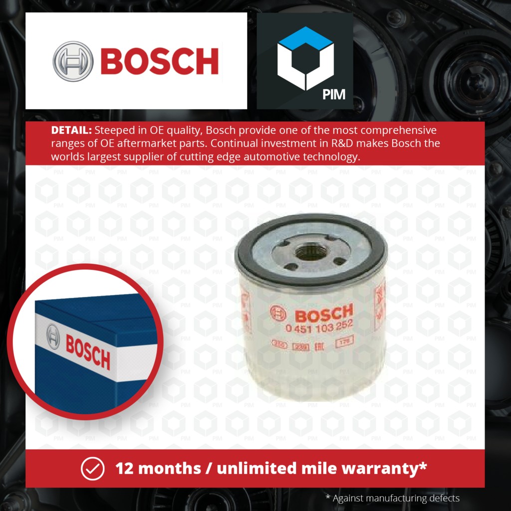 Bosch Oil Filter 0451103252 [PM456117]