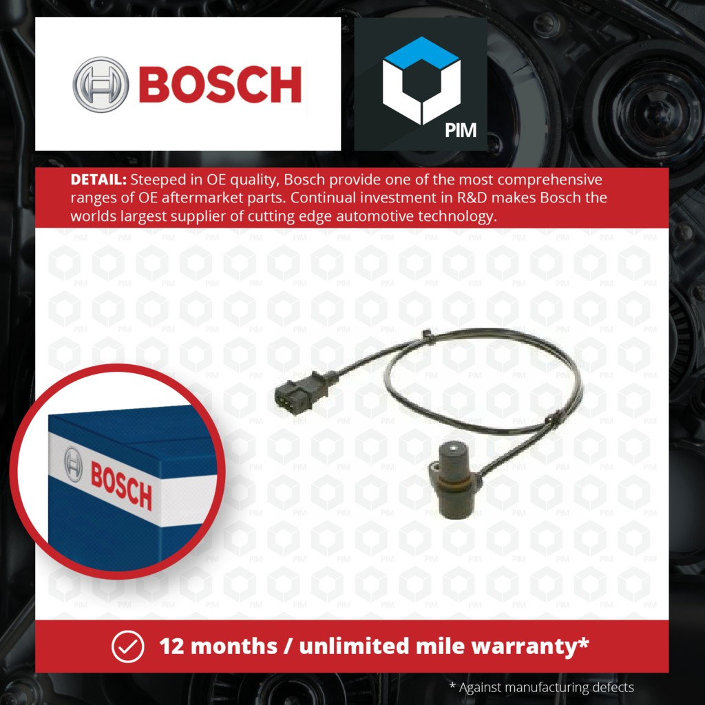 Bosch RPM / Crankshaft Sensor 0261210150 [PM455882]