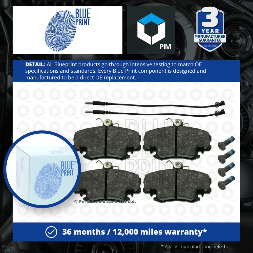 Blue Print Brake Pads Set Front ADR164203 [PM450948]