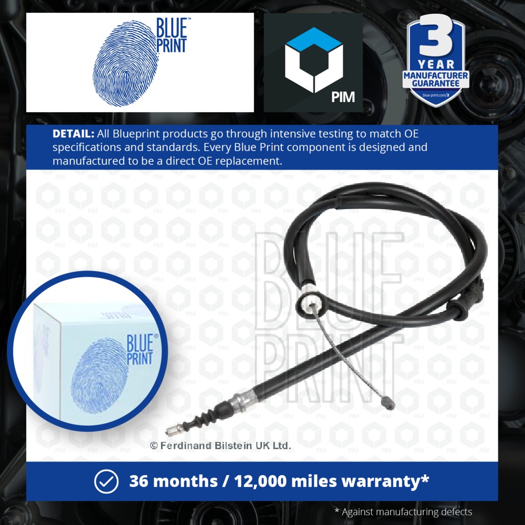 Blue Print Handbrake Cable Rear Right ADL144606 [PM450240]