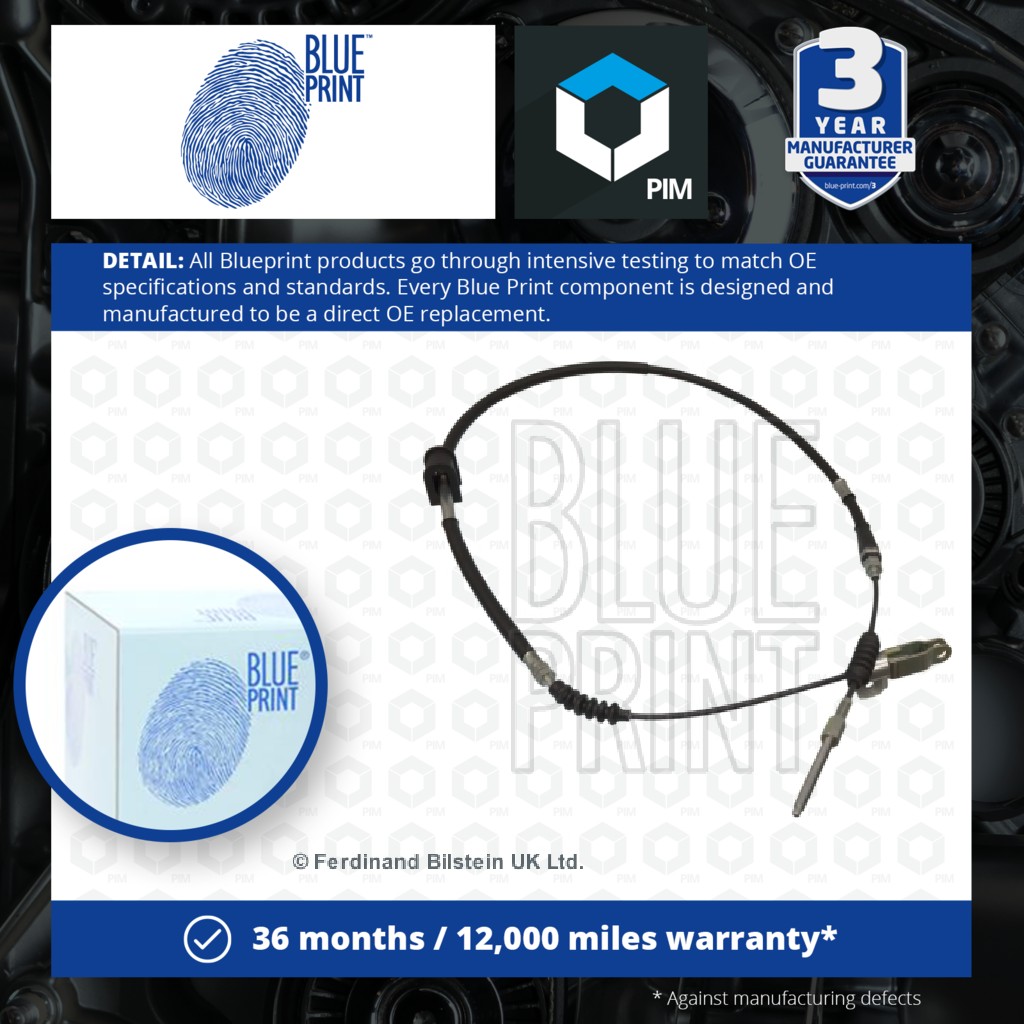 Blue Print Handbrake Cable ADK84633 [PM448517]