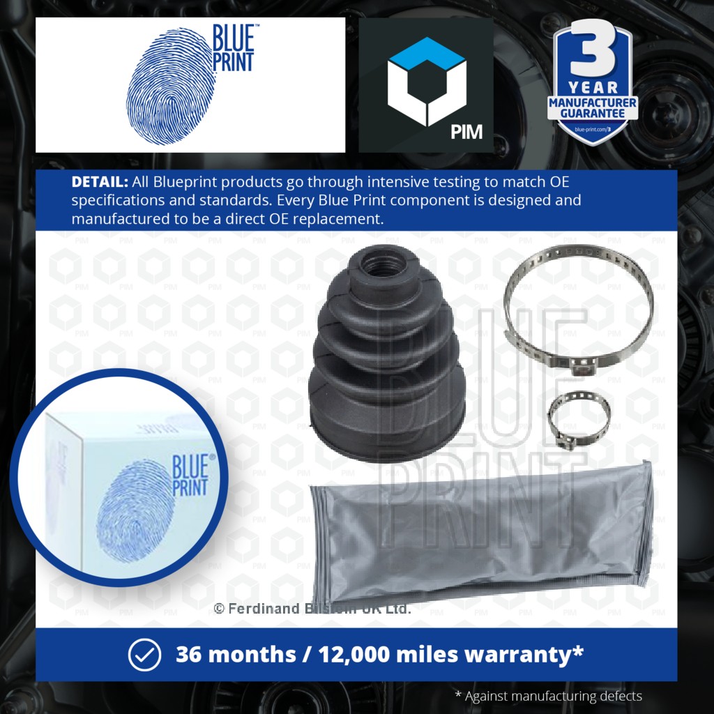 Blue Print CV Joint Boot Inner ADH28116 [PM448350]