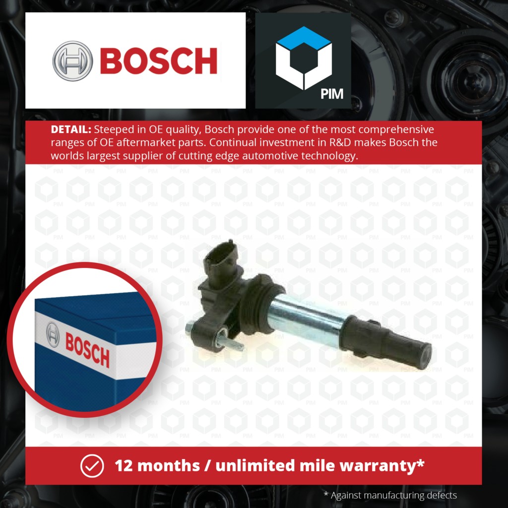 2x Bosch Ignition Coil 0221604112 [PM443452]