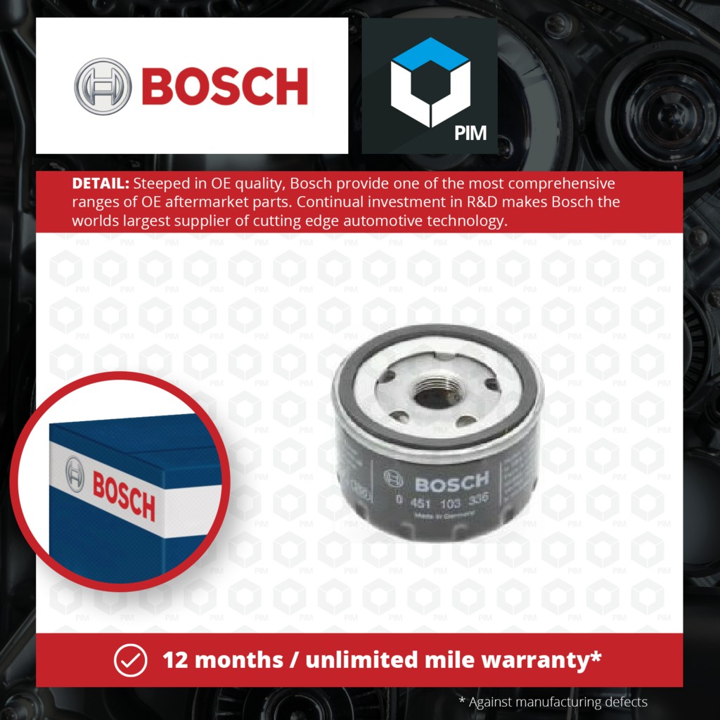 Bosch Oil Filter 0451103336 [PM438545]