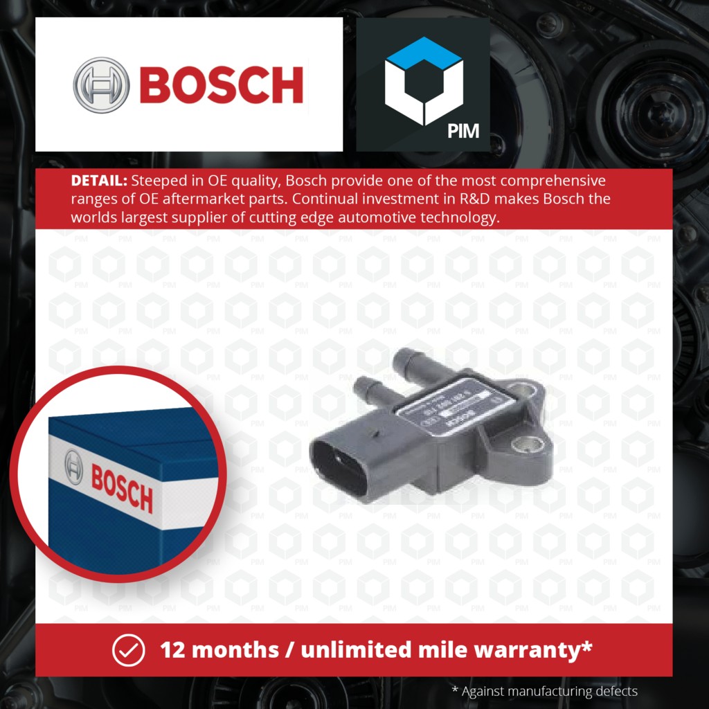 Bosch Exhaust Pressure Sensor 0281002710 [PM407982]
