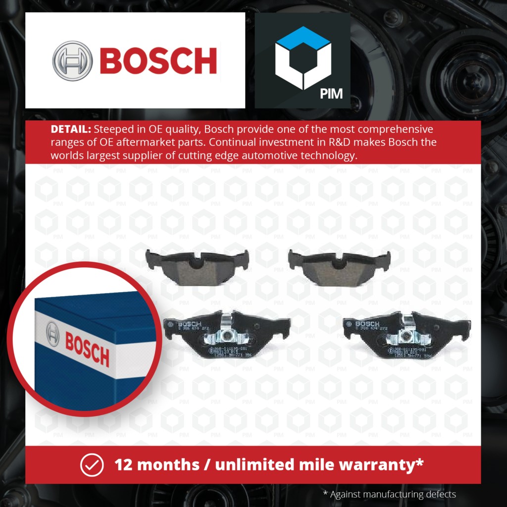 Bosch Brake Pads Set Rear 0986494272 [PM406719]