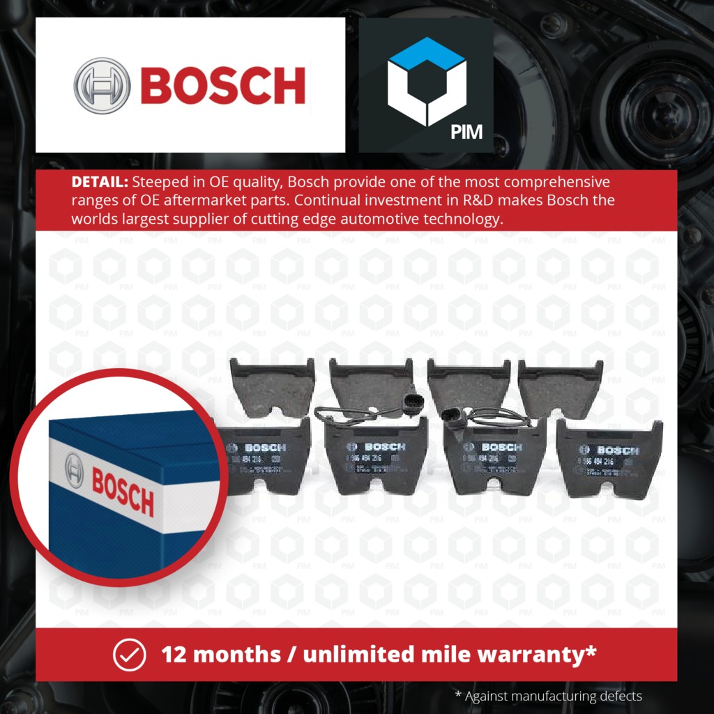 Bosch Brake Pads Set Front 0986494216 [PM405034]