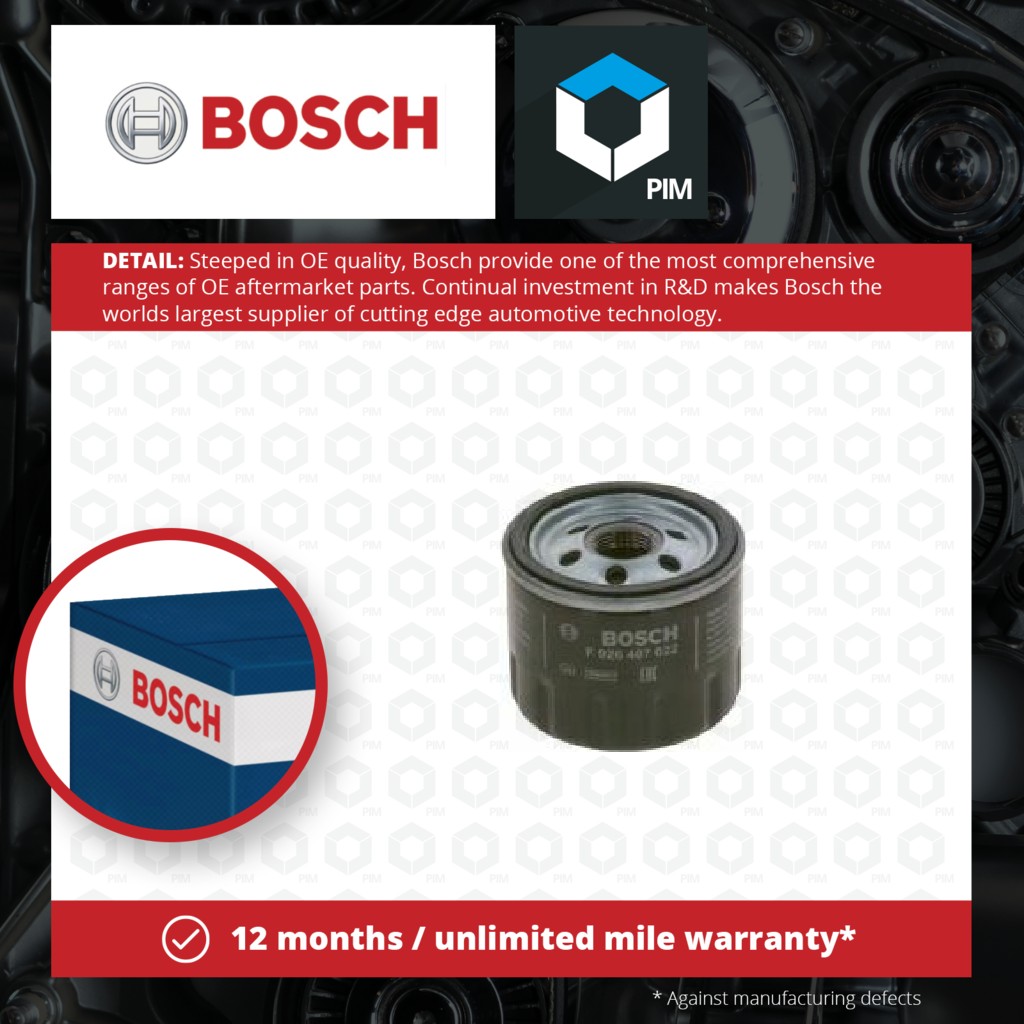 Bosch Oil Filter F026407022 [PM401359]