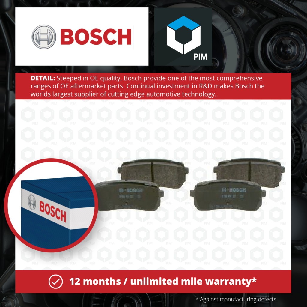 Bosch Brake Pads Set Rear 0986494327 [PM400847]