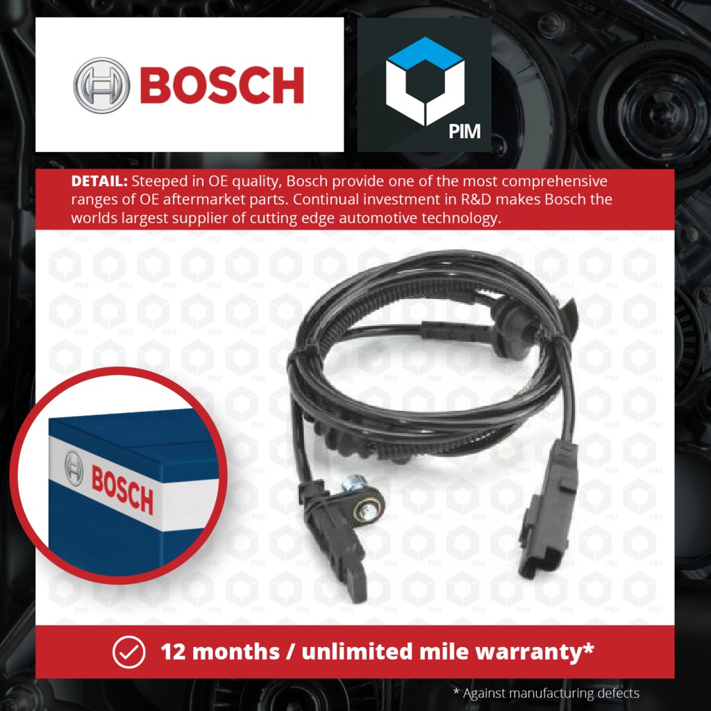 Bosch ABS Sensor Rear 0986594521 [PM400792]