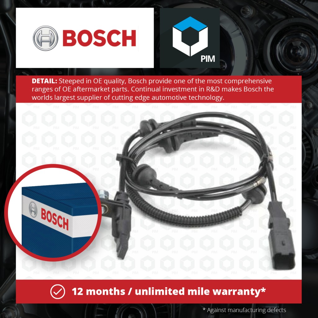 Bosch ABS Sensor Front 0986594520 [PM400736]