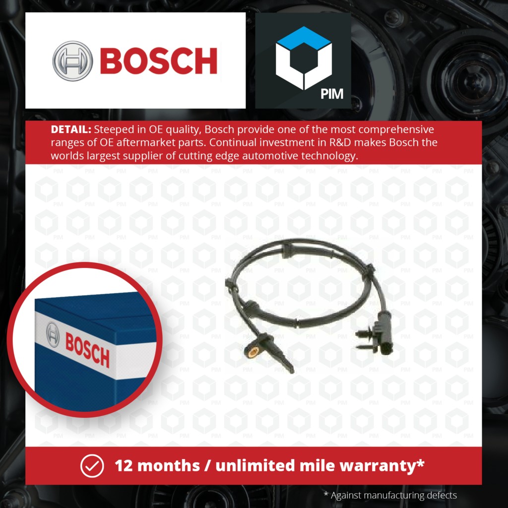 Bosch ABS Sensor 0265007637 [PM389471]