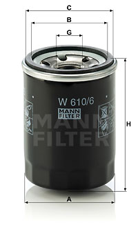 Mann Oil Filter W610/6 [PM389148]
