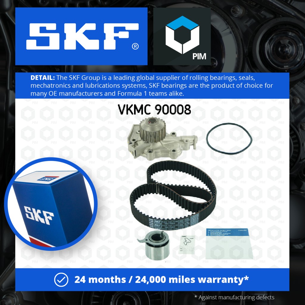 SKF Timing Belt & Water Pump Kit VKMC90008 [PM388530]