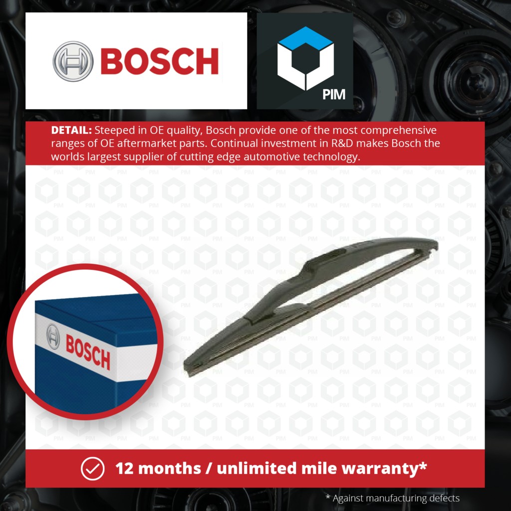 Bosch Rear Wiper Blade H801 3397004801 [PM384851]