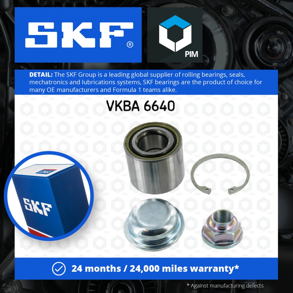 SKF Wheel Bearing Kit Rear VKBA6640 [PM384430]
