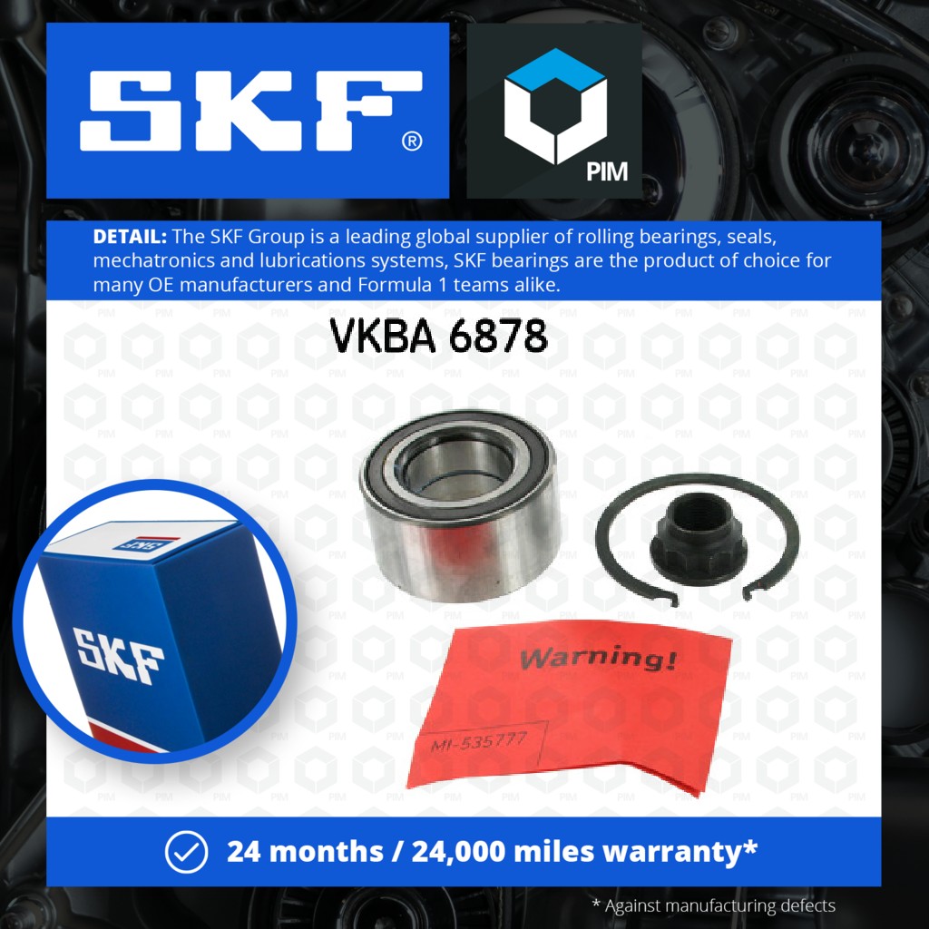 SKF Wheel Bearing Kit Front VKBA6878 [PM384422]