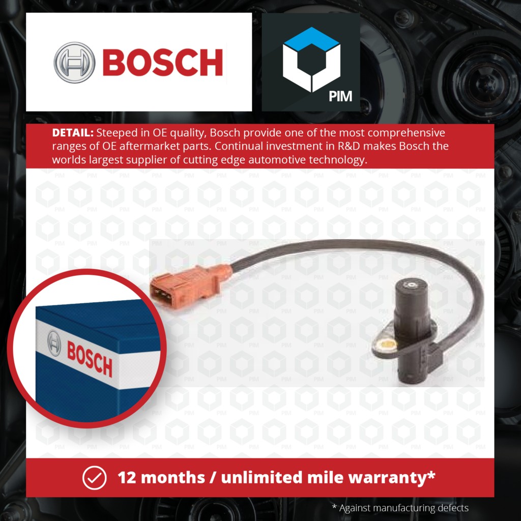 Bosch RPM / Crankshaft Sensor 0986280402 [PM384248]
