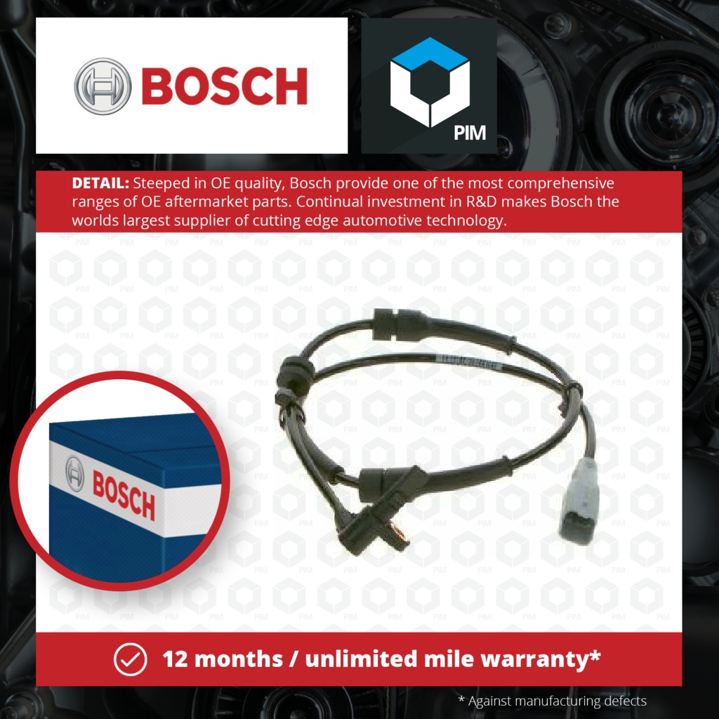 Bosch ABS Sensor Front Right 0265007084 [PM384125]