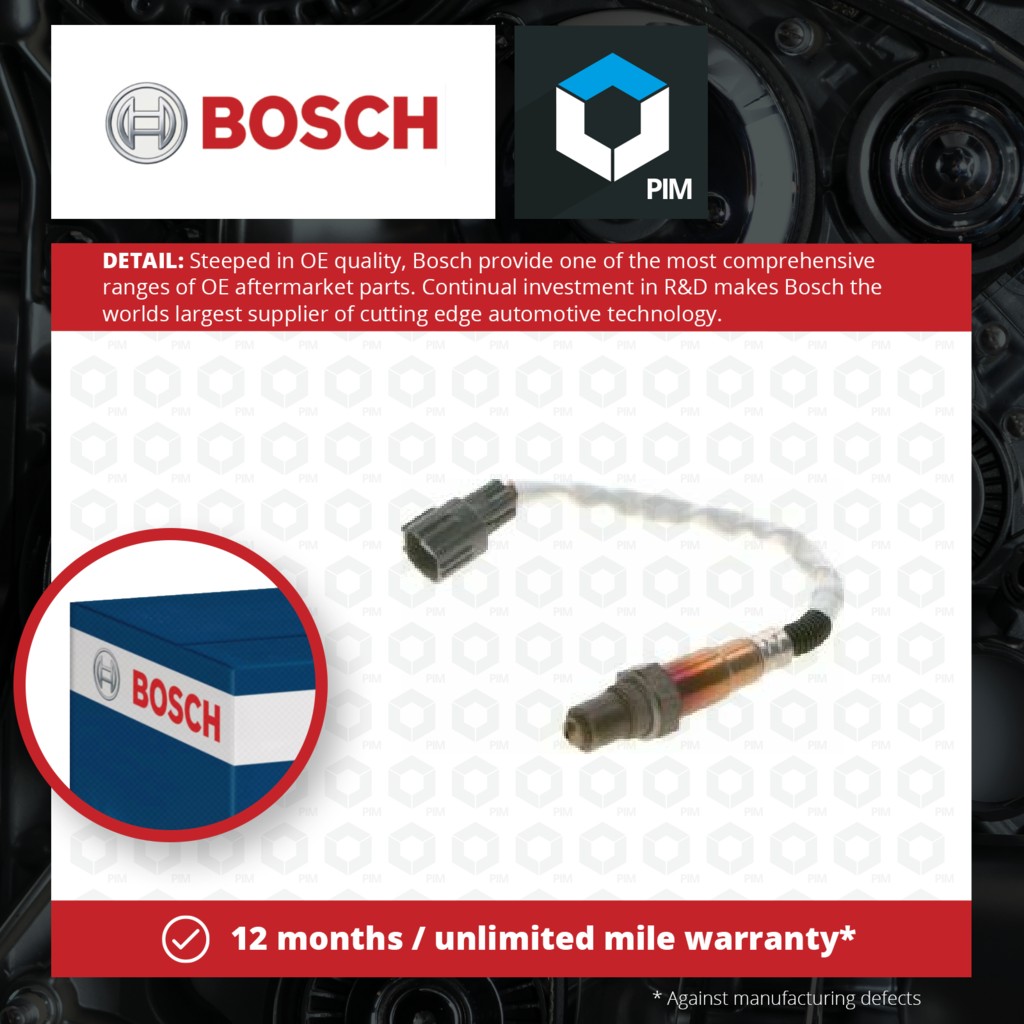 Bosch Lambda Sensor Post Cat 0258006721 [PM383947]