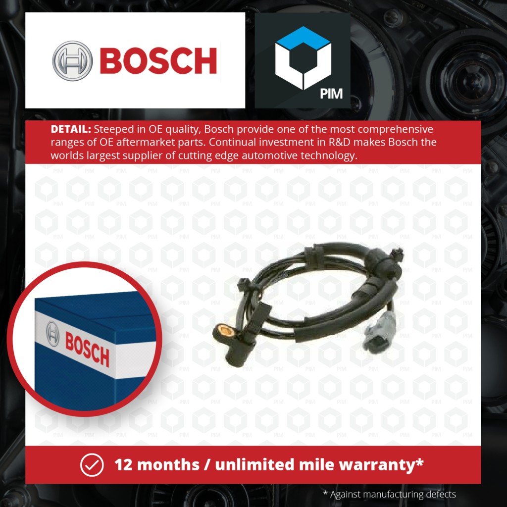 Bosch ABS Sensor Front Left 0265007083 [PM374893]