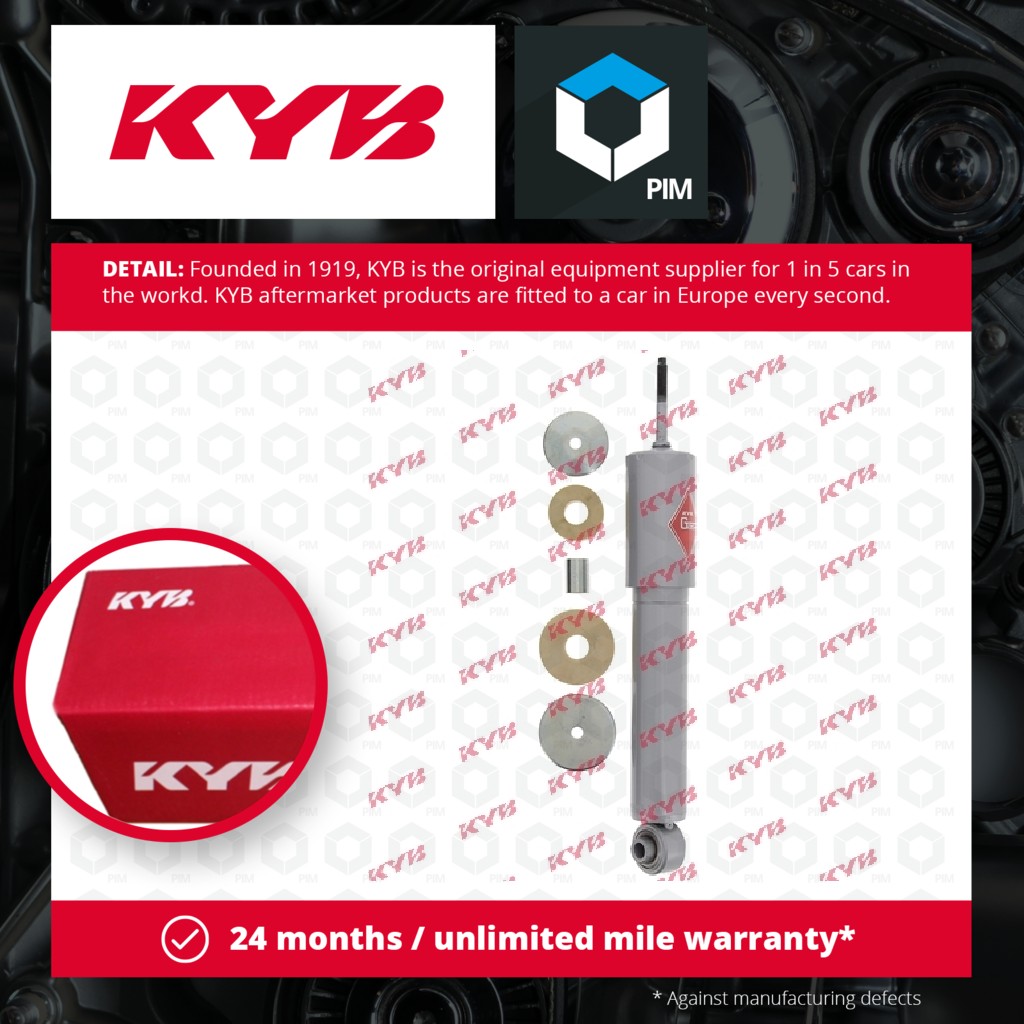 KYB 2x Shock Absorbers (Pair) Rear 555010 [PM373948]