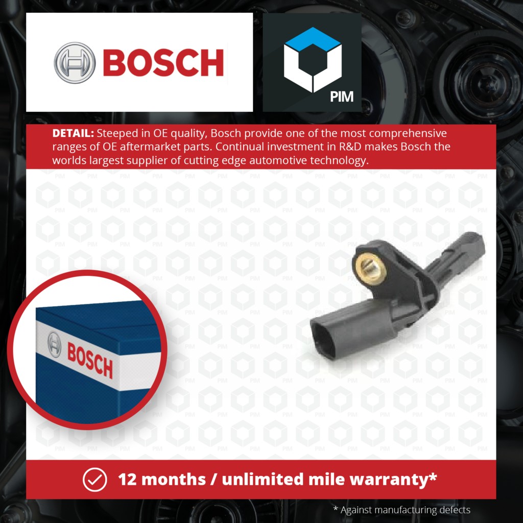Bosch ABS Sensor Rear Right 0986594507 [PM369351]