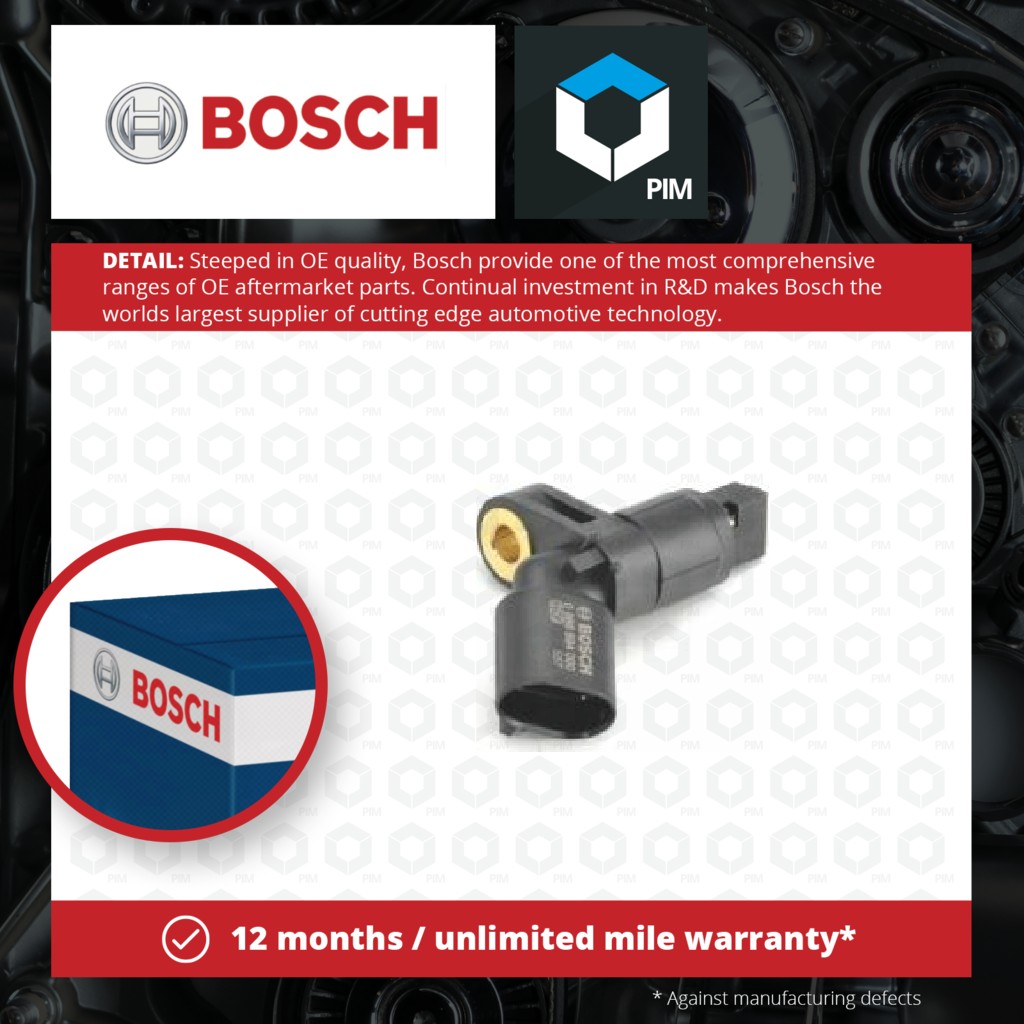 Bosch ABS Sensor Front Right 0986594000 [PM369315]