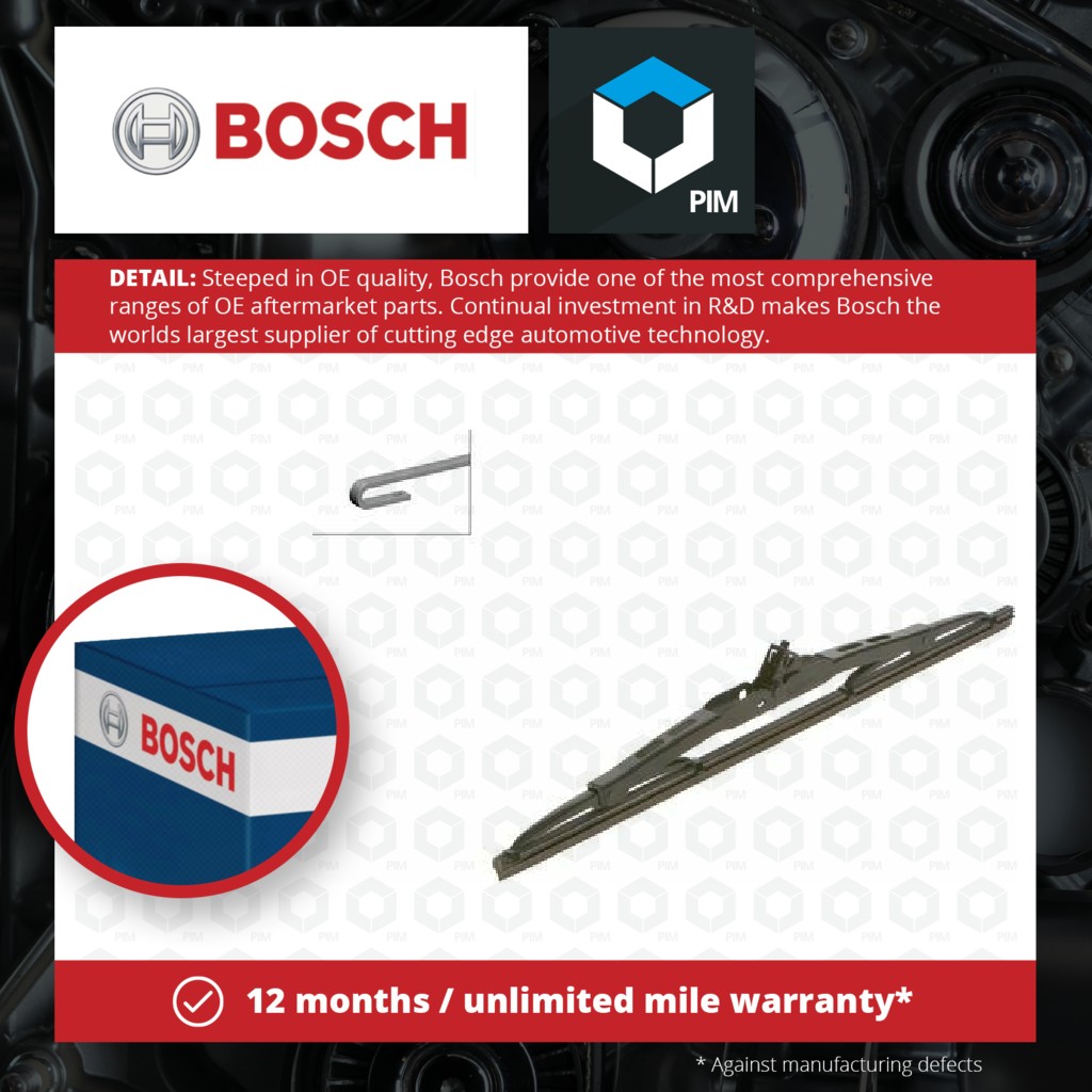 Bosch Rear Wiper Blade H341 3397004755 [PM363422]