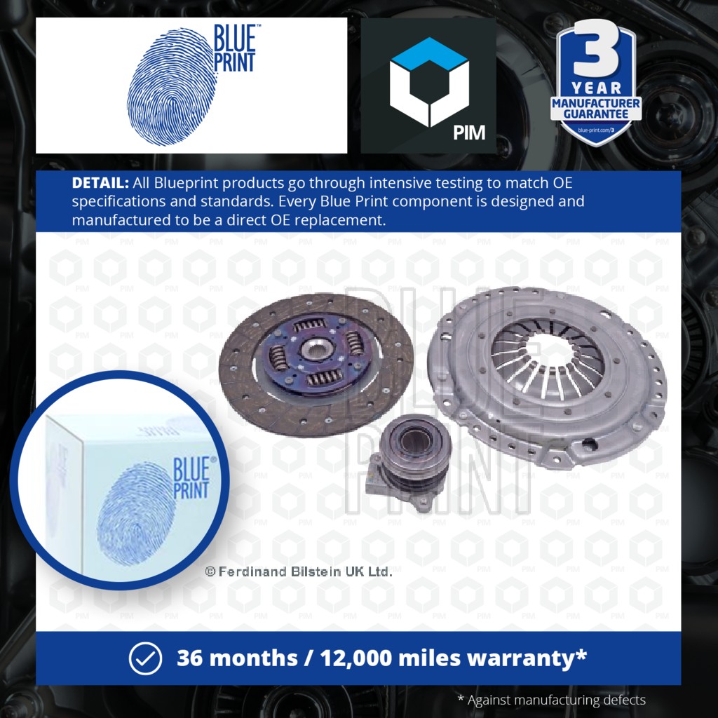 Blue Print Clutch Kit 3pc (Cover+Plate+CSC) ADG030124 [PM362837]