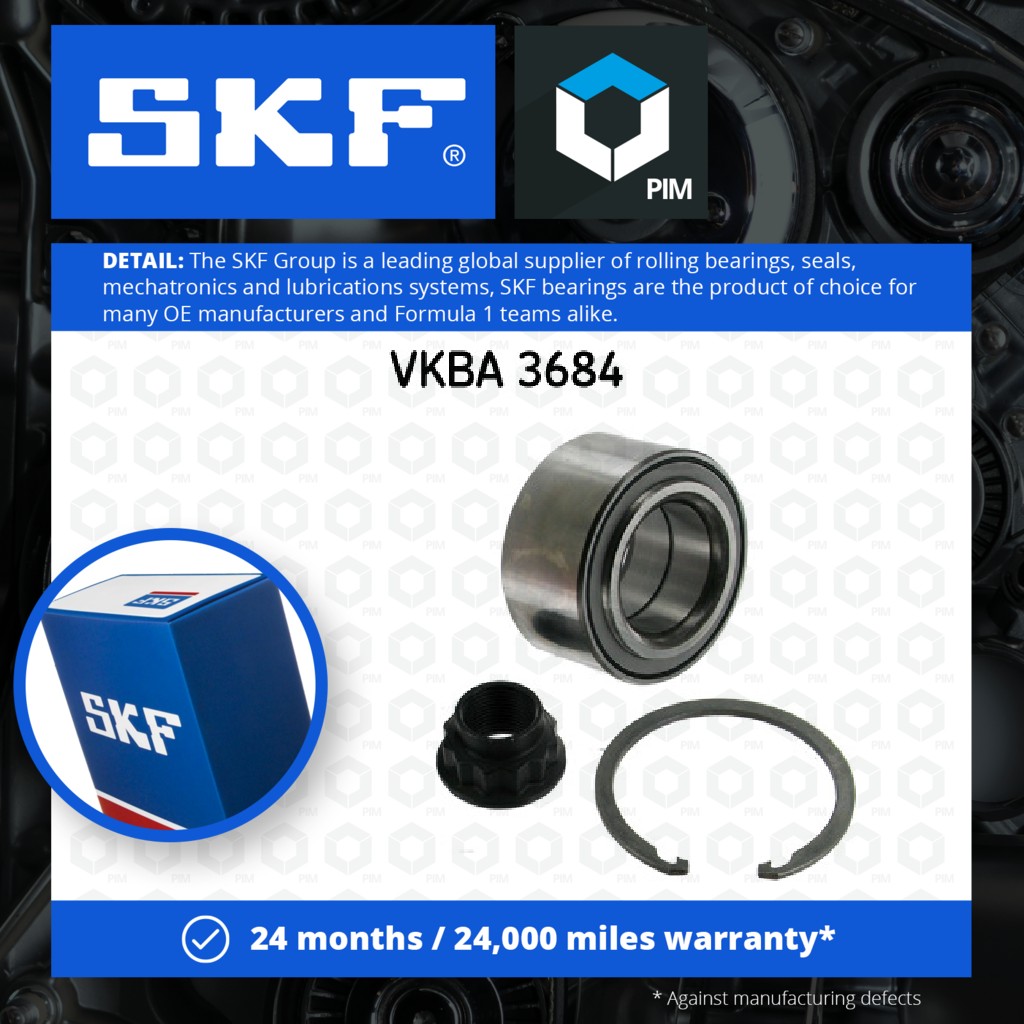 SKF Wheel Bearing Kit Front VKBA3684 [PM356836]