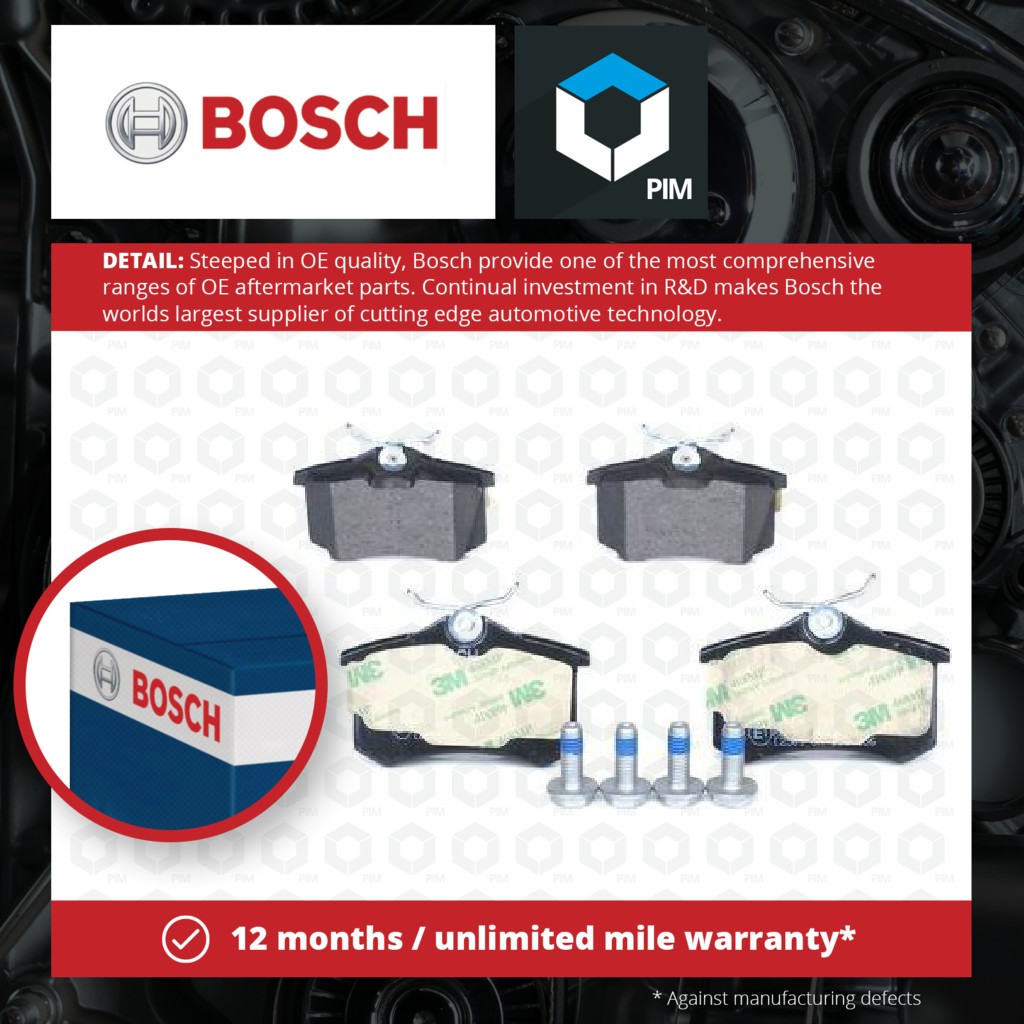 Bosch Brake Pads Set Rear 0986461769 [PM355143]