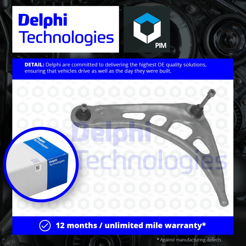 Delphi Wishbone / Suspension Arm Front Lower, Left, Outer TC881 [PM349305]