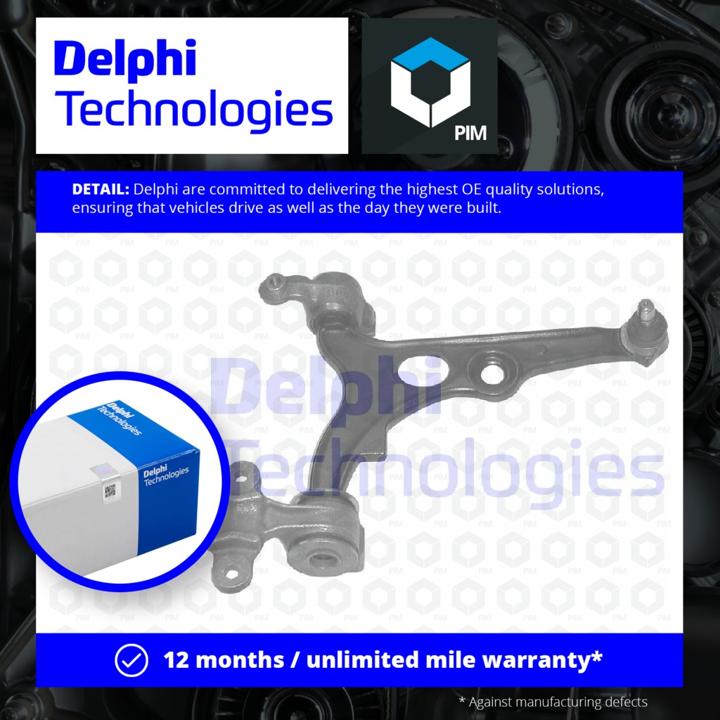 Delphi Wishbone / Suspension Arm Front Lower, Right, Outer TC860 [PM349267]