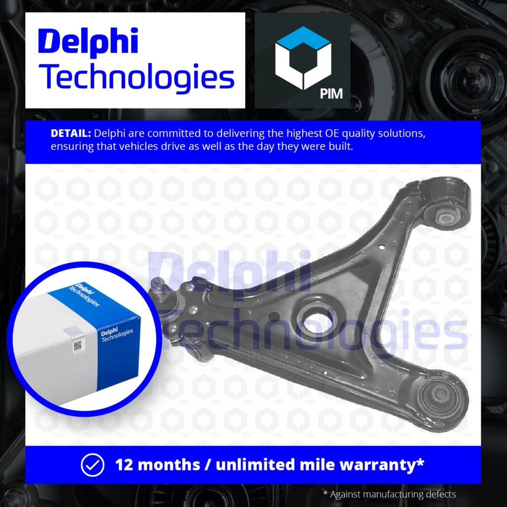 Delphi Wishbone / Suspension Arm Front Lower, Left, Outer TC872 [PM349219]