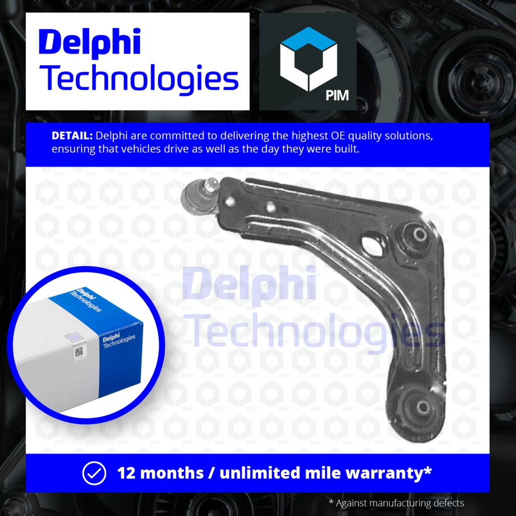 Delphi Wishbone / Suspension Arm Front Lower, Left, Outer TC573 [PM349039]
