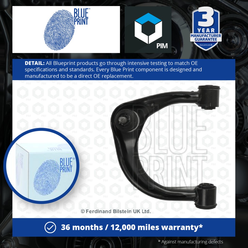 Blue Print Wishbone / Suspension Arm Front Upper, Left ADT386125 [PM345250]