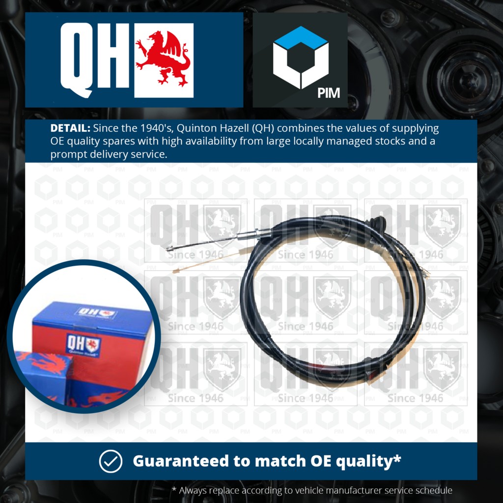 Quinton Hazell Handbrake Cable Rear BC3824 [PM344307]