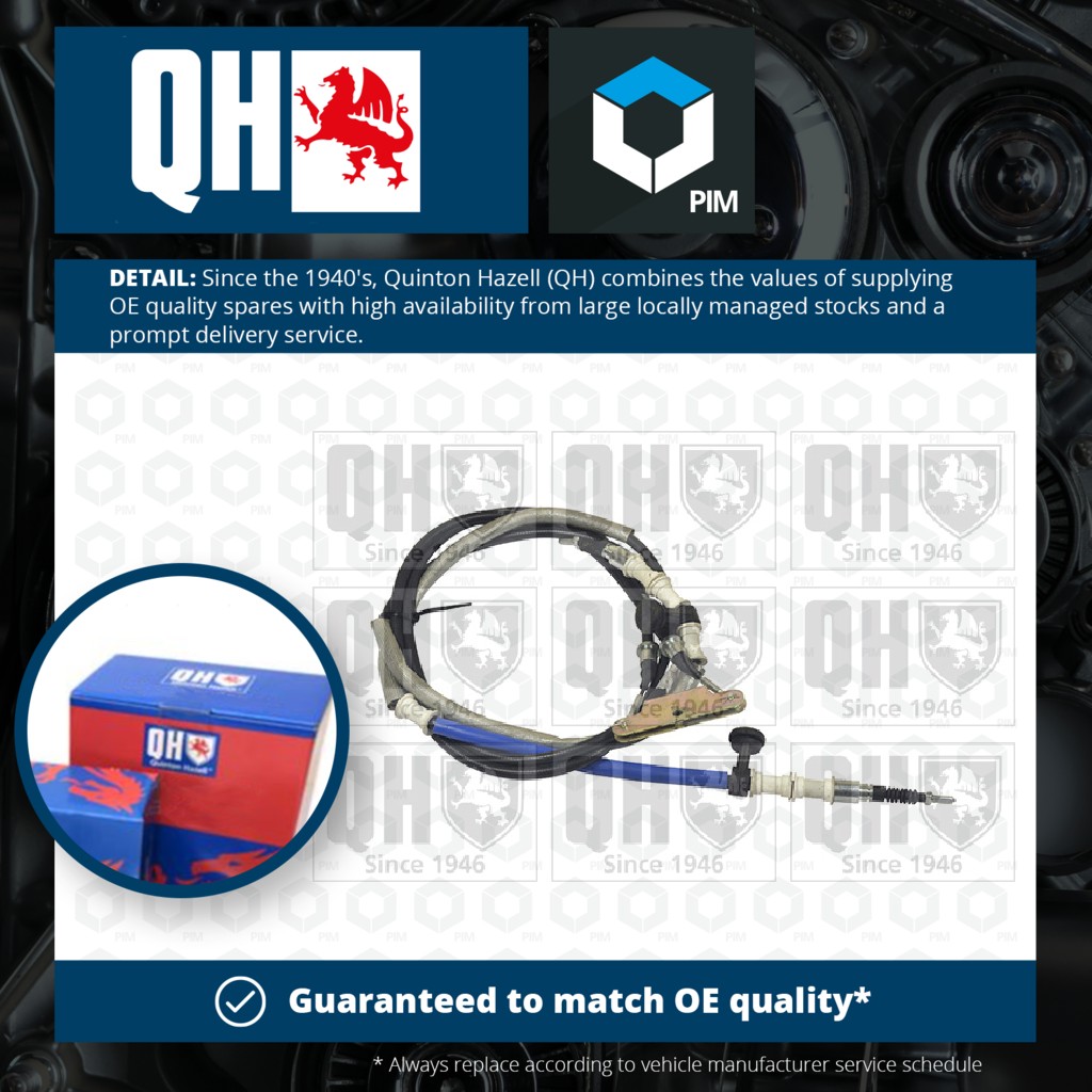 Quinton Hazell Handbrake Cable Rear BC3656 [PM340217]