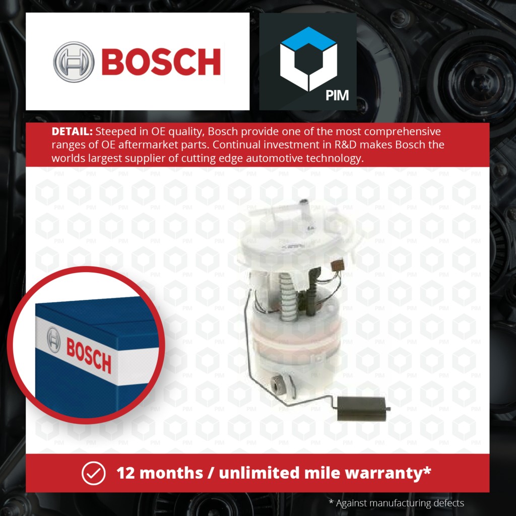 Bosch Fuel Pump In tank 0986580261 [PM339691]