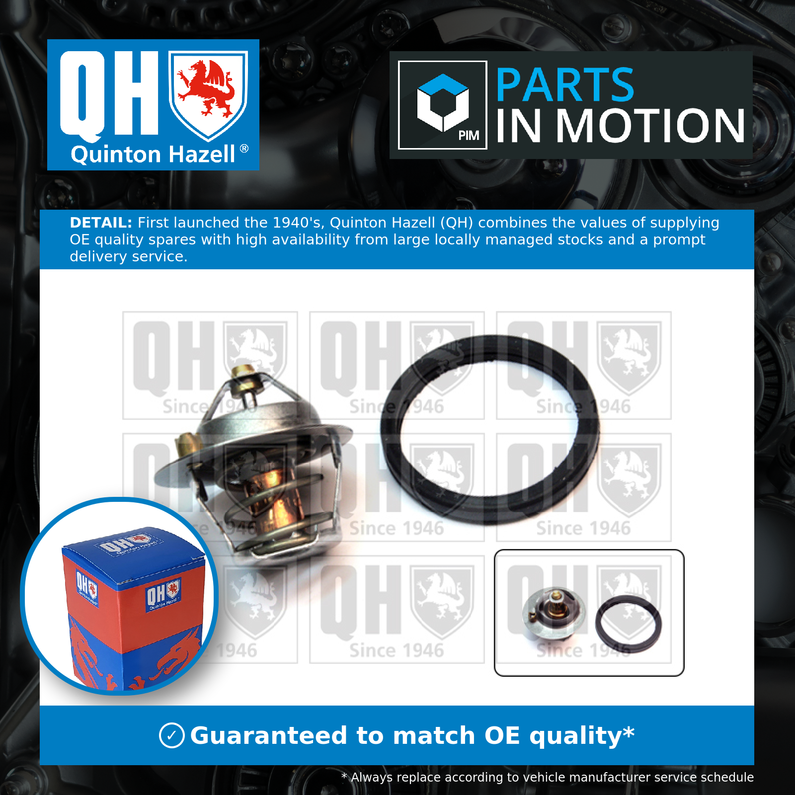 Quinton Hazell Coolant Thermostat QTH576K [PM335677]